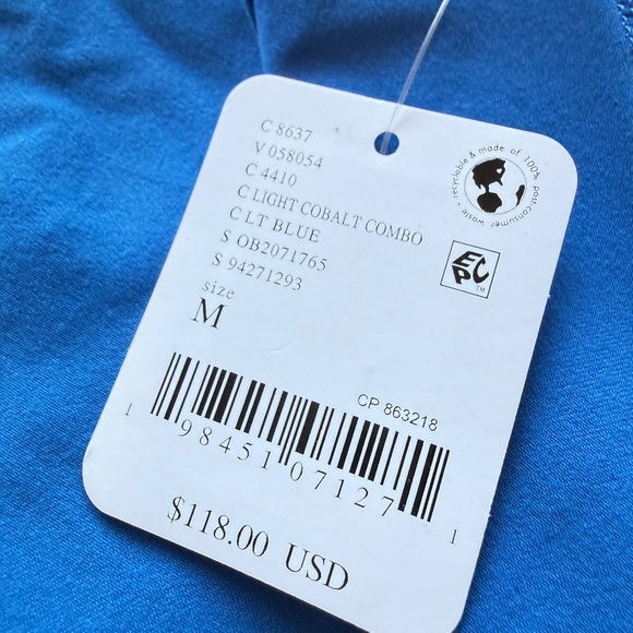 Free People FP Movement Dawn To Dusk Solid Hoodie Light Cobalt Combo Size M NWT - Picture 4 of 8